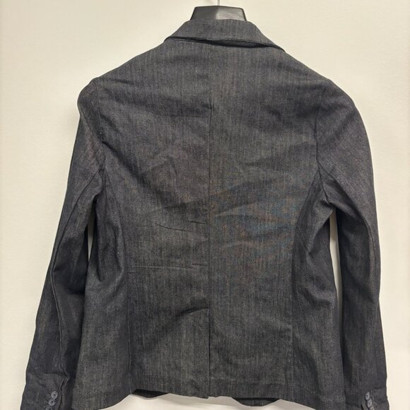 Banana Republic indigo rinse fitted denim blazer jacket 8 - Picture 2 of 4